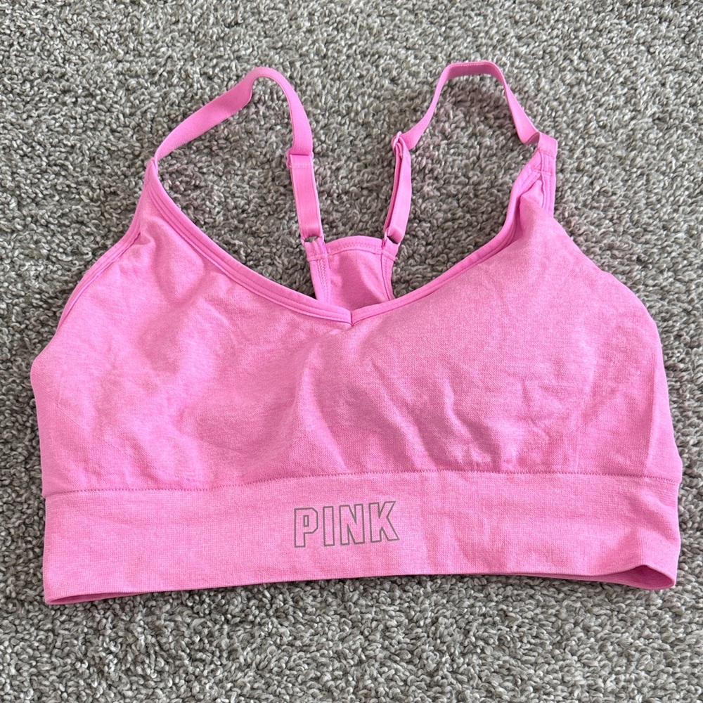 PINK Victoria's Secret Hot Pink Seamless Bralette
